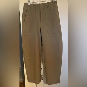 Athleta-High Rise Barrel Leg Pant-Size 4 Olive Green